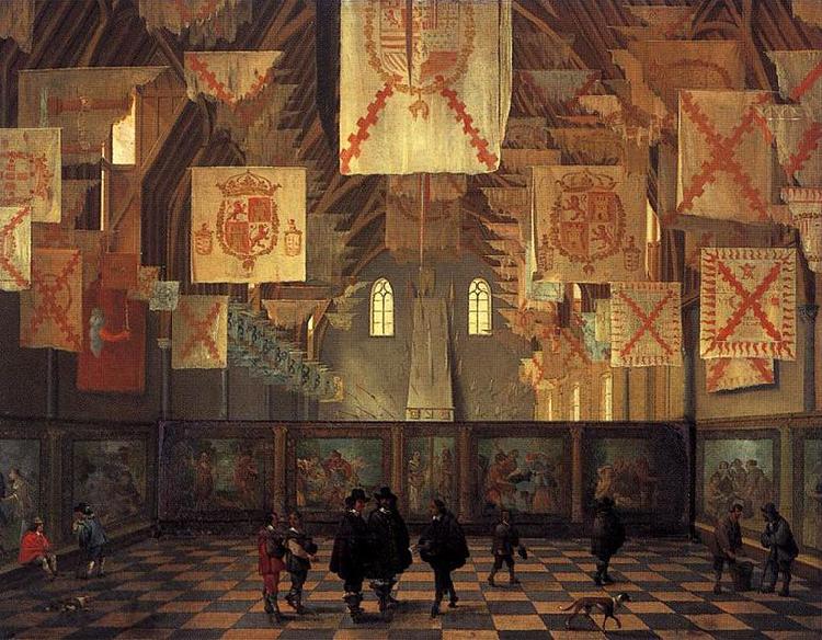 Bartholomeus van Bassen Interior of the Great Hall on the Binnenhof in The Hague. Norge oil painting art